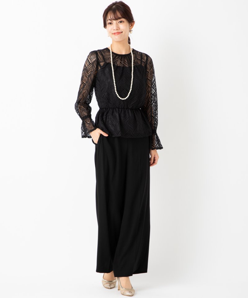 Aimer エメ リーフレーストップス×パンツセットアップパンツドレス