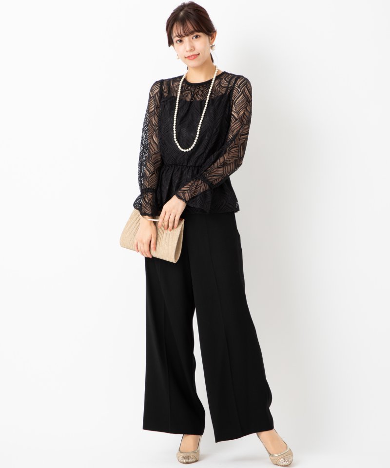 Aimer エメ リーフレーストップス×パンツセットアップパンツドレス