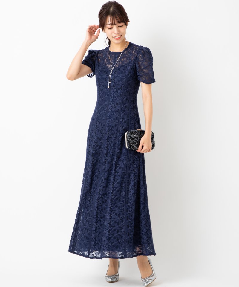 LAGUNAMOON ラグナムーン LADYパイピング切り替えレースドレス