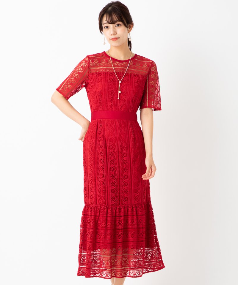 Ameri VINTAGE アメリヴィンテージ ウントレニーカットワークドレス