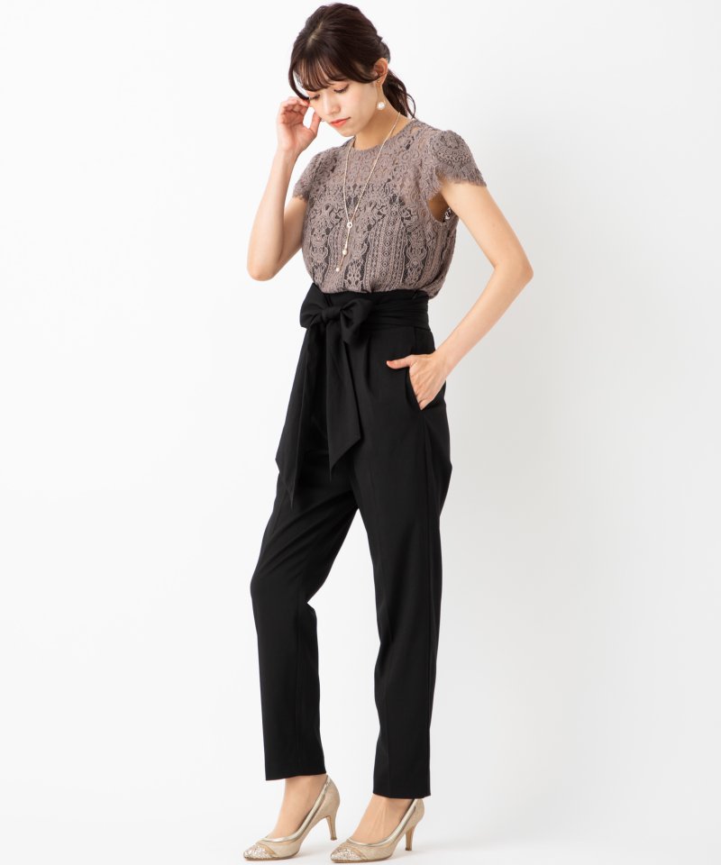 LAGUNAMOON ラグナムーン LADYレースプルオーバーセットアップパンツ