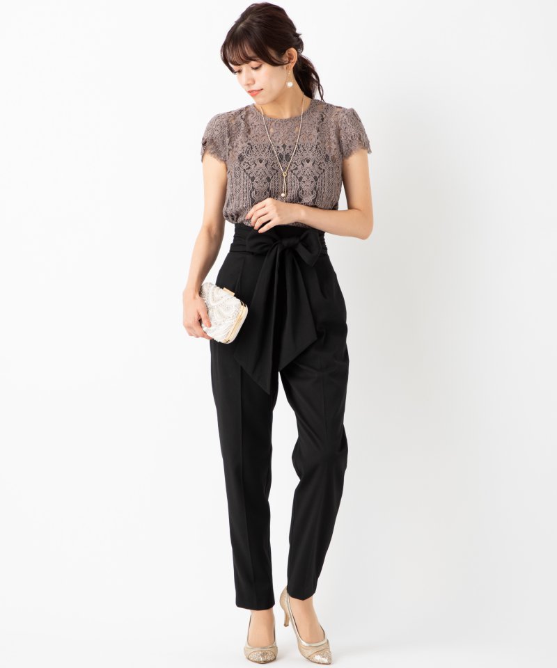 LAGUNAMOON ラグナムーン LADYレースプルオーバーセットアップパンツ