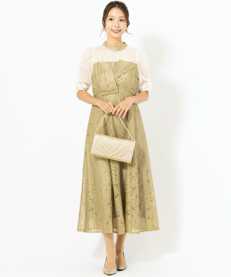 ANDRESD 【ドレス2点SET】フラワーレースノットデザインドレス その他