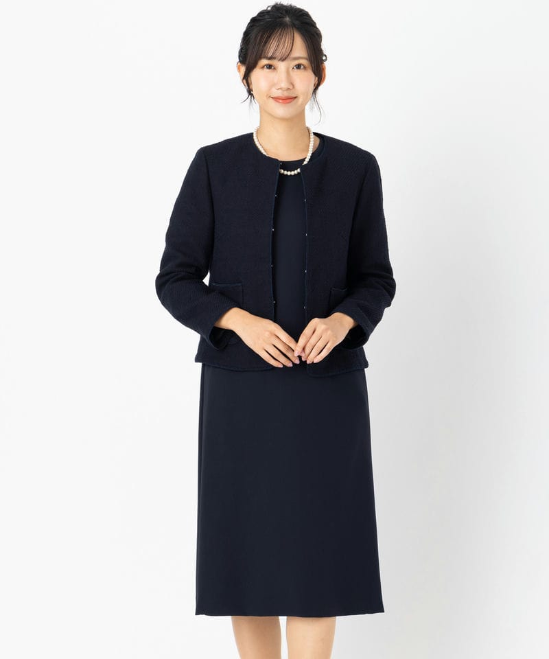 CELFORD セルフォード プリーツワンピース ネイビー系 | 結婚式