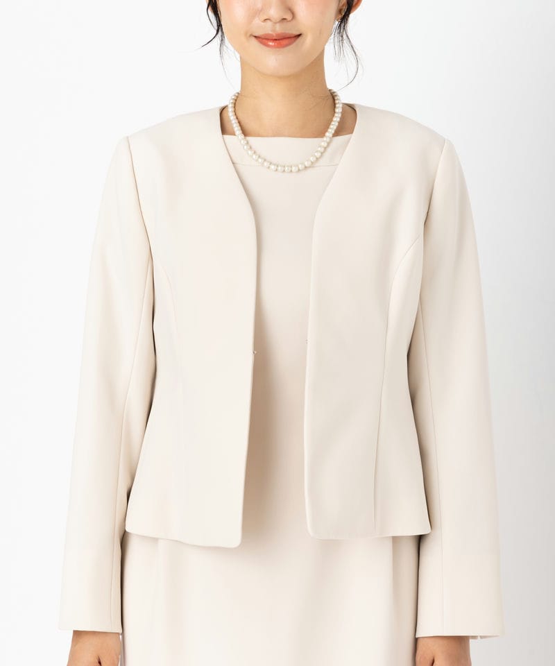 CELFORD 【プレミアムスーツ2点SET】セルフォード ノーカラーペプラム