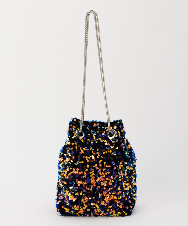 Select Shop スパンコールショルダーパーティーバッグ ブルー系 | 結婚