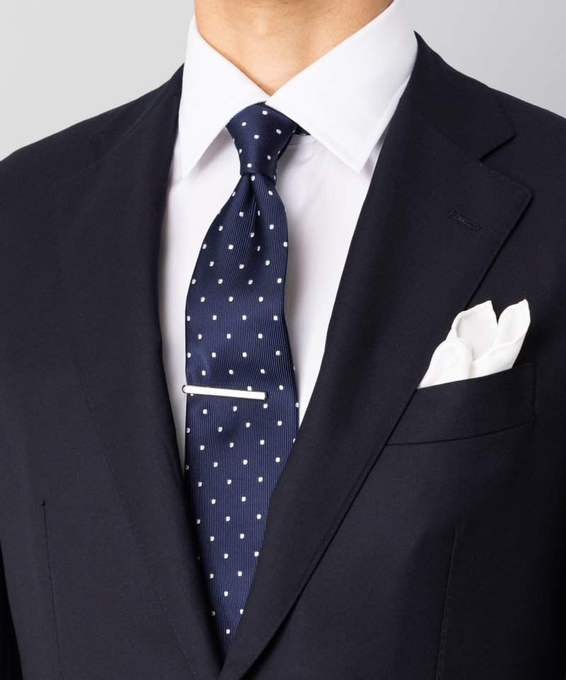 Maker's Shirt 鎌倉 ラウンドカットネクタイクリップ シルバー系