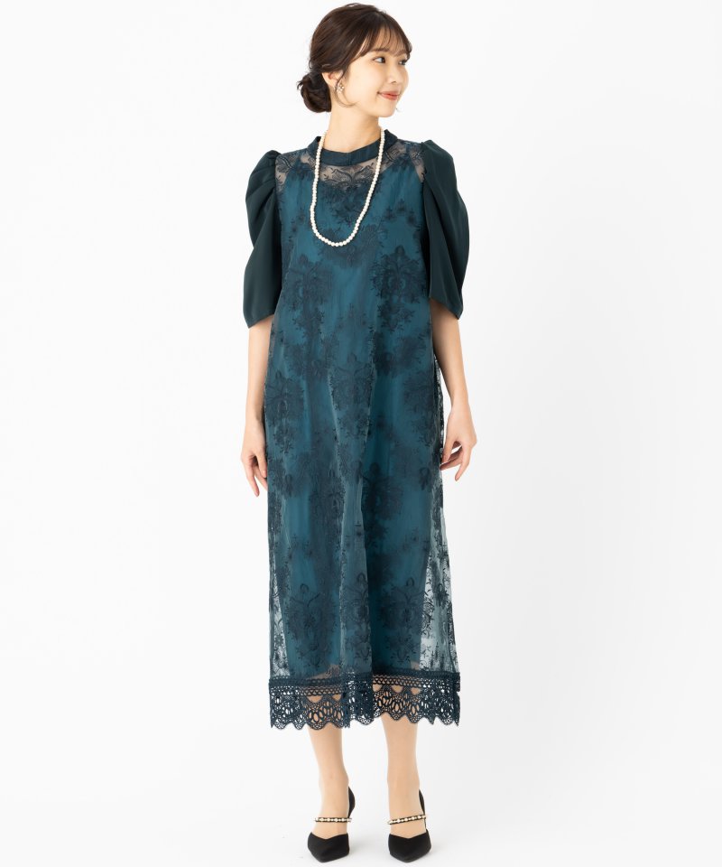 etoll. エトル ヴィンテージレースドレス グリーン系 | 結婚式