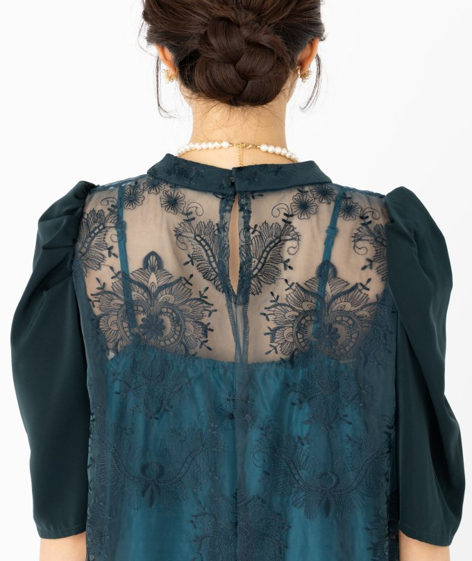 etoll. エトル ヴィンテージレースドレス グリーン系 | 結婚式