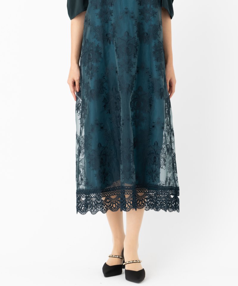 etoll. エトル ヴィンテージレースドレス グリーン系 | 結婚式