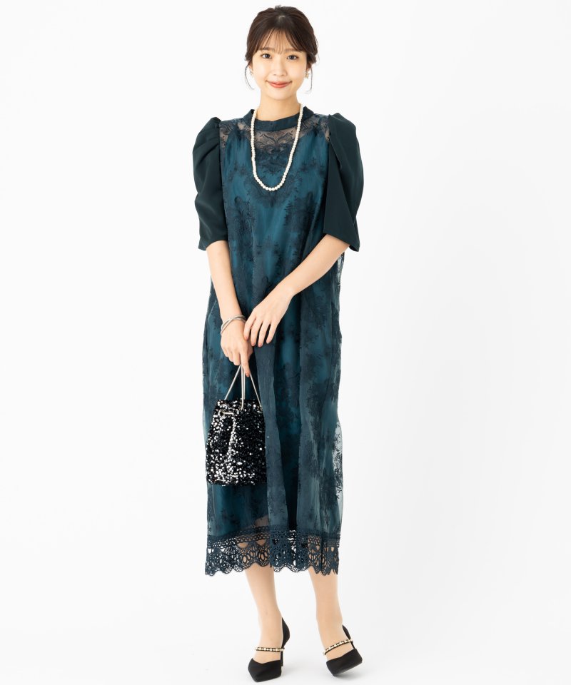 etoll. エトル ヴィンテージレースドレス グリーン系 | 結婚式