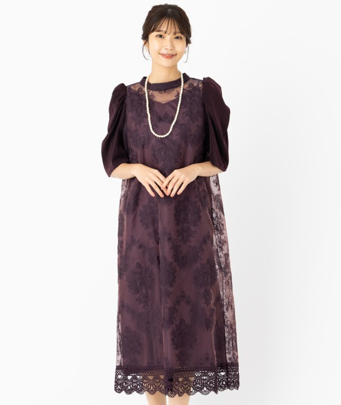 etoll. エトル ヴィンテージレースドレス グリーン系 | 結婚式