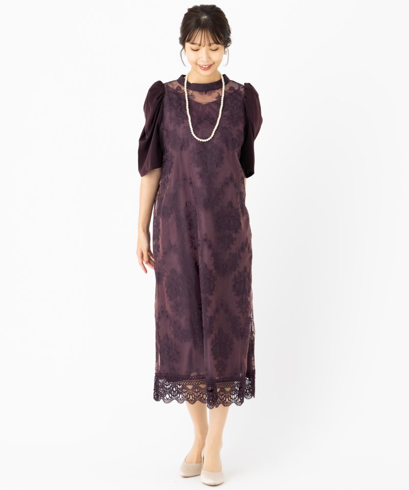 etoll. エトル ヴィンテージレースドレス その他 x パープル系 | 結婚