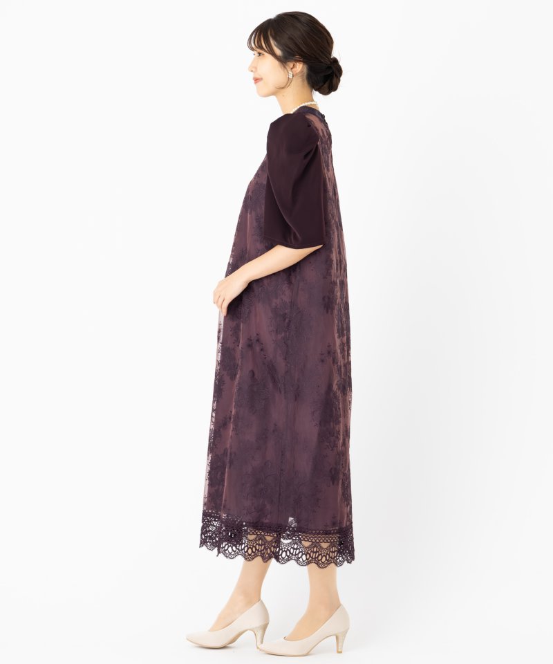 etoll. エトル ヴィンテージレースドレス その他 x パープル系 | 結婚