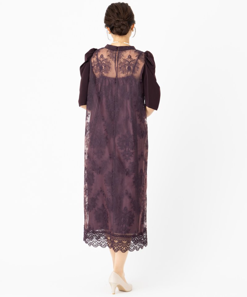 etoll. エトル ヴィンテージレースドレス その他 x パープル系 | 結婚