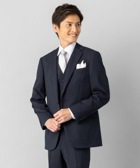 SUIT SELECT スーツセレクト レギュラーフィットウールスリーピース