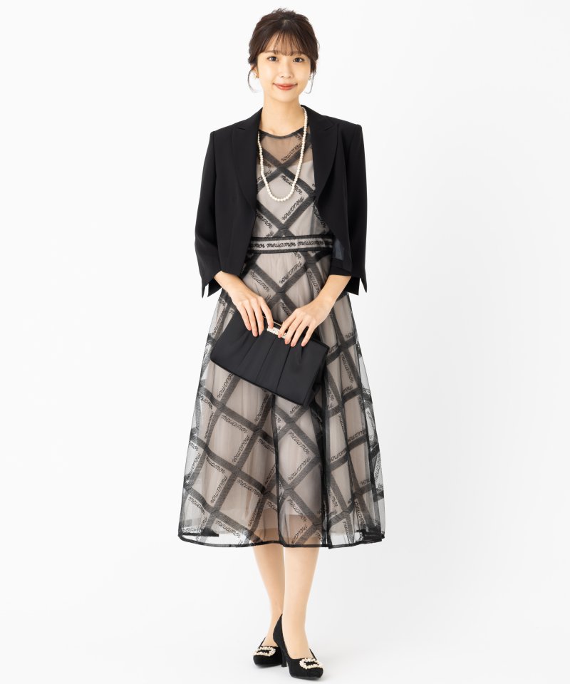 GRACE CONTINENTAL グレースコンチネンタル チェックチュールドレス
