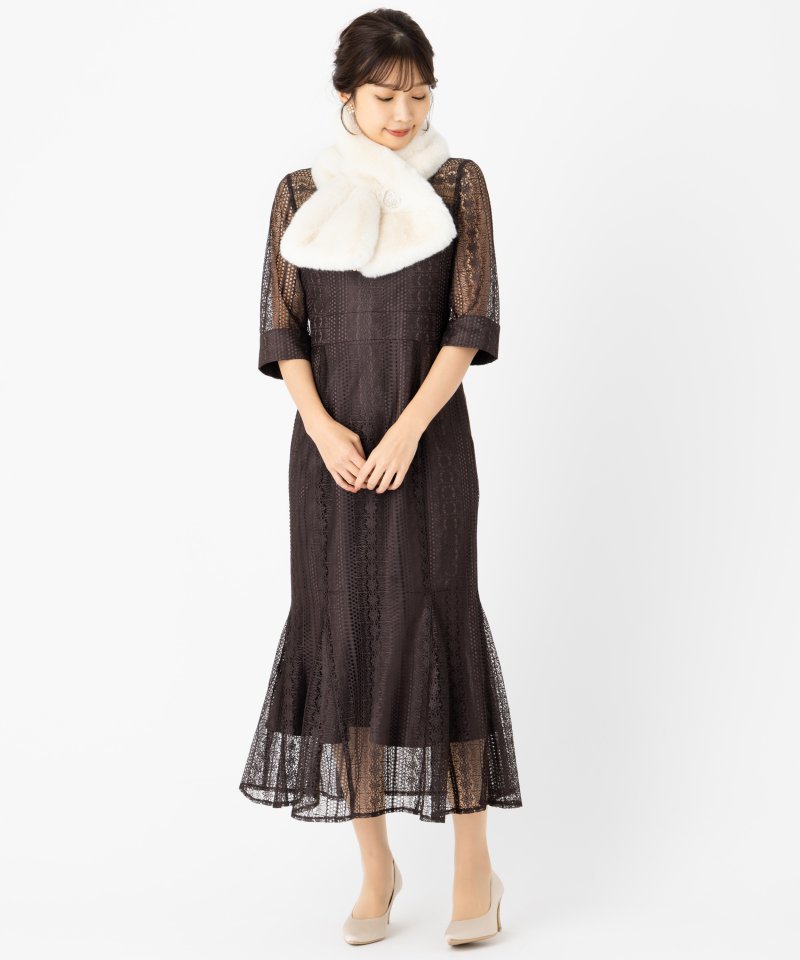 CELFORD セルフォード ブローチ付きファーティペット その他 x
