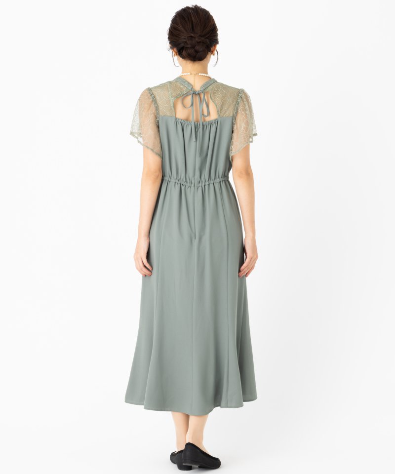 Aimer エメ ラッフルスリーブソフトマーメイドドレス その他 x 