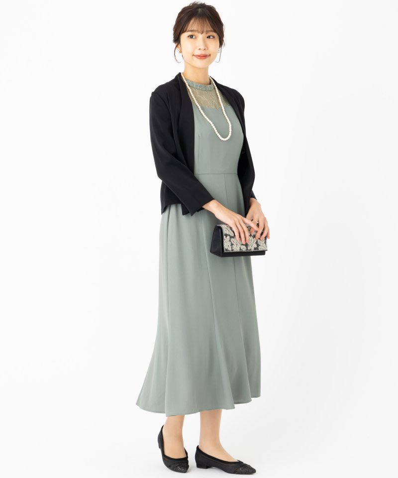 Aimer エメ ラッフルスリーブソフトマーメイドドレス その他 x