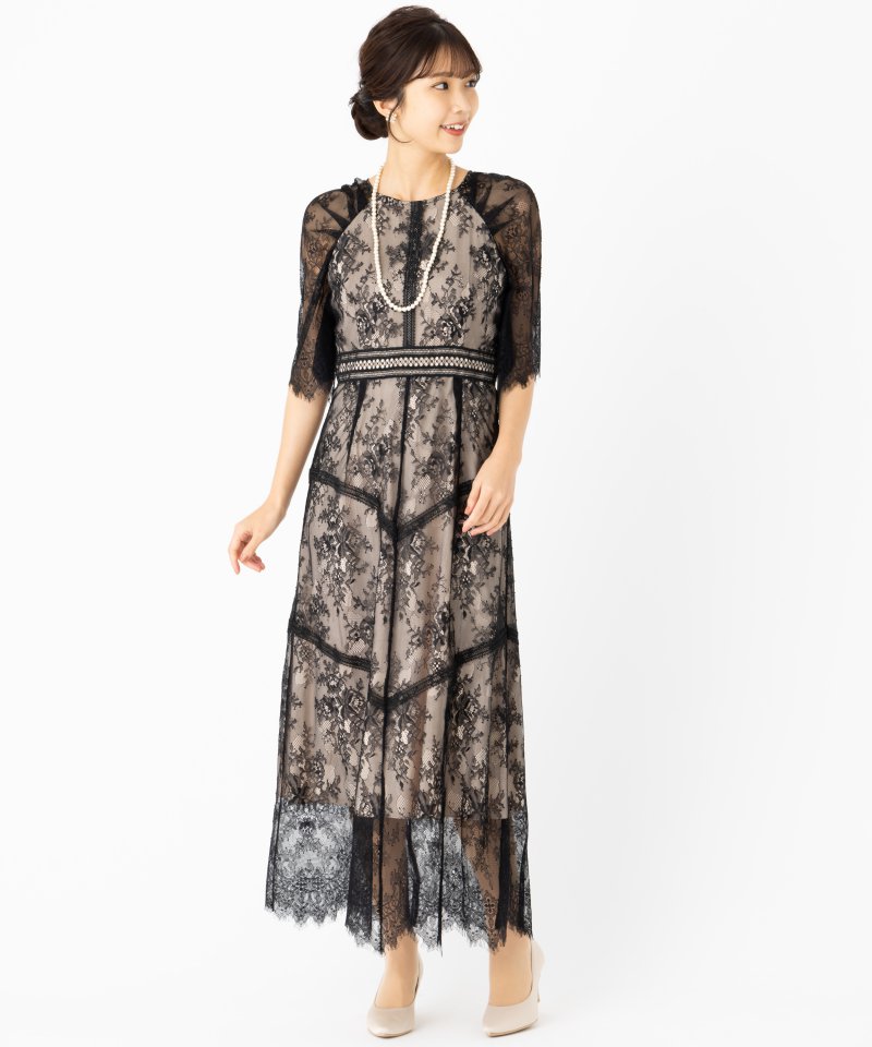 Dorry Doll ドリードール ショルダーギャザーラッセルレースドレス