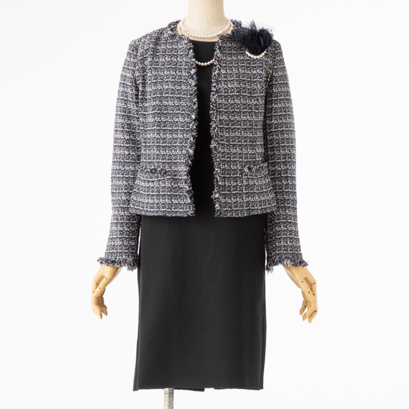 NATURAL BEAUTY ナチュラルビューティー フリンジツイードノーカラー