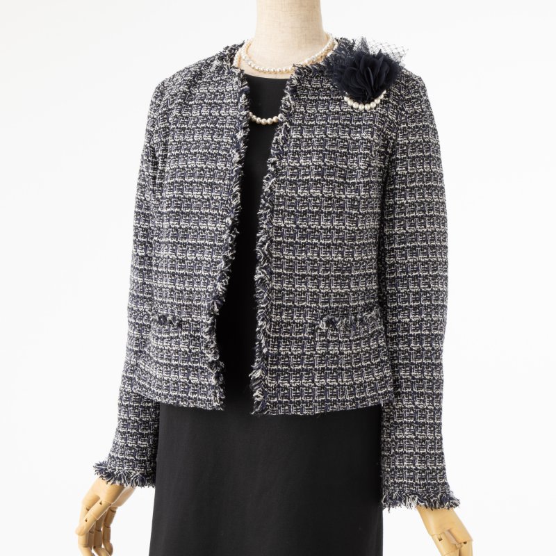 NATURAL BEAUTY ナチュラルビューティー フリンジツイードノーカラー