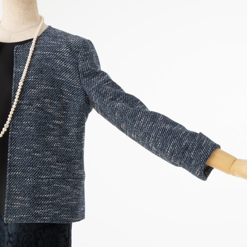 UNITED ARROWS ユナイテッドアローズ ライトツイードノーカラー