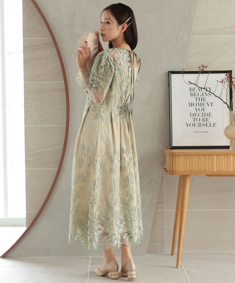 Select Shop フローイングリーフエンブロイダリードレス その他 x