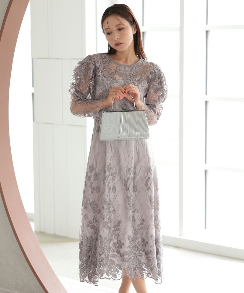 Select Shop フローイングリーフエンブロイダリードレス その他 x
