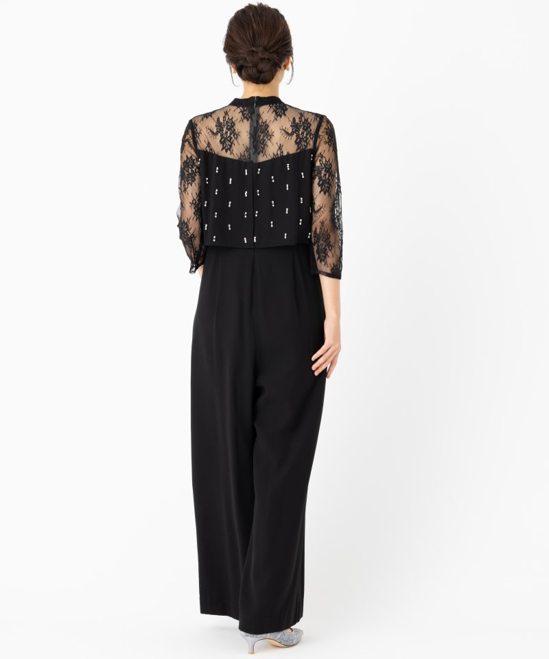 GRACE CONTINENTAL グレースコンチネンタル 刺繍ワイドサロペット