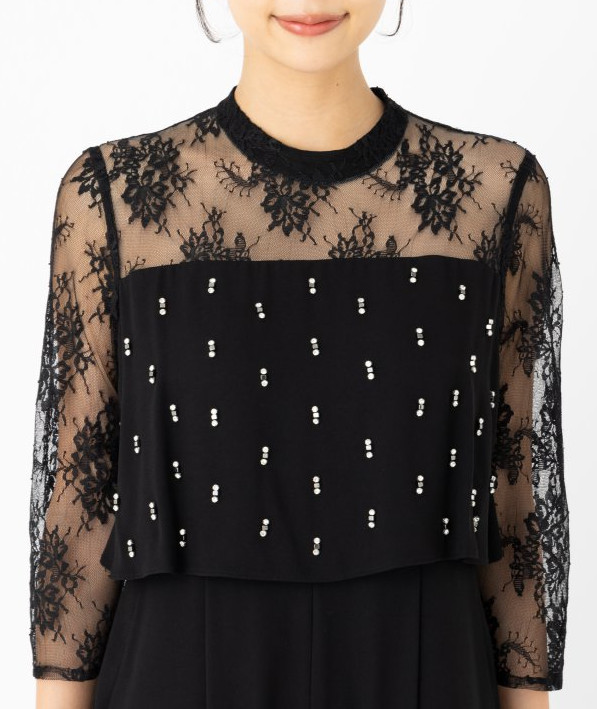 GRACE CONTINENTAL グレースコンチネンタル 刺繍ワイドサロペット