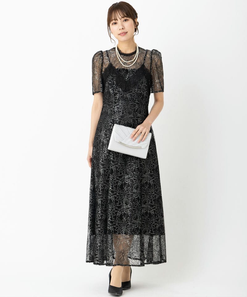 ★よっこ★SNIDEL ドットレイヤードラッセルレースドレス　結婚式 Amazon.co.jp: [スナイデル] ドットレイヤードラッセルレースドレス