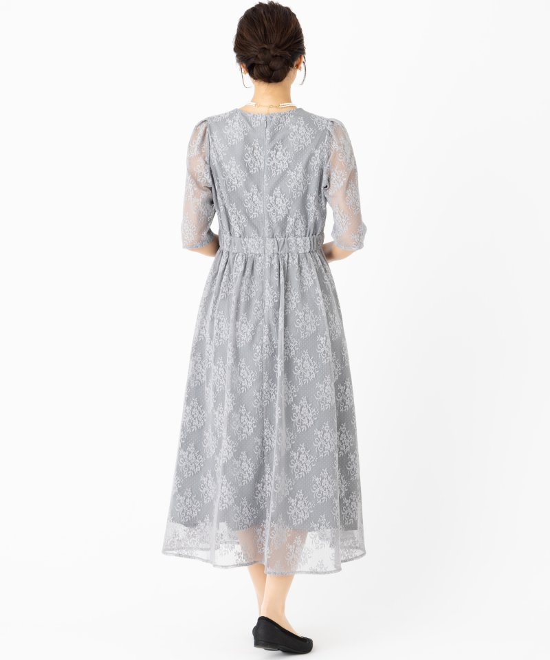 Aimer エメ フラワーブーケレースドレス グレー系 | 結婚式パーティー