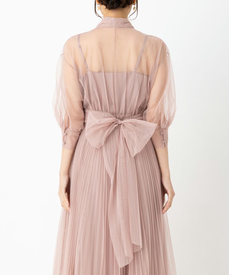 SNIDEL スナイデル チュールプリーツドレス その他 x ピンク系 | 結婚