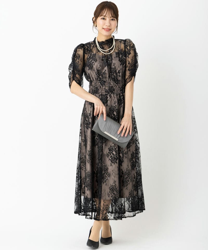 JILLSTUART 黒 パーティードレス サイズ2 JILL STUART ジルスチュアート ウエストシャーリングドレス ブラック系