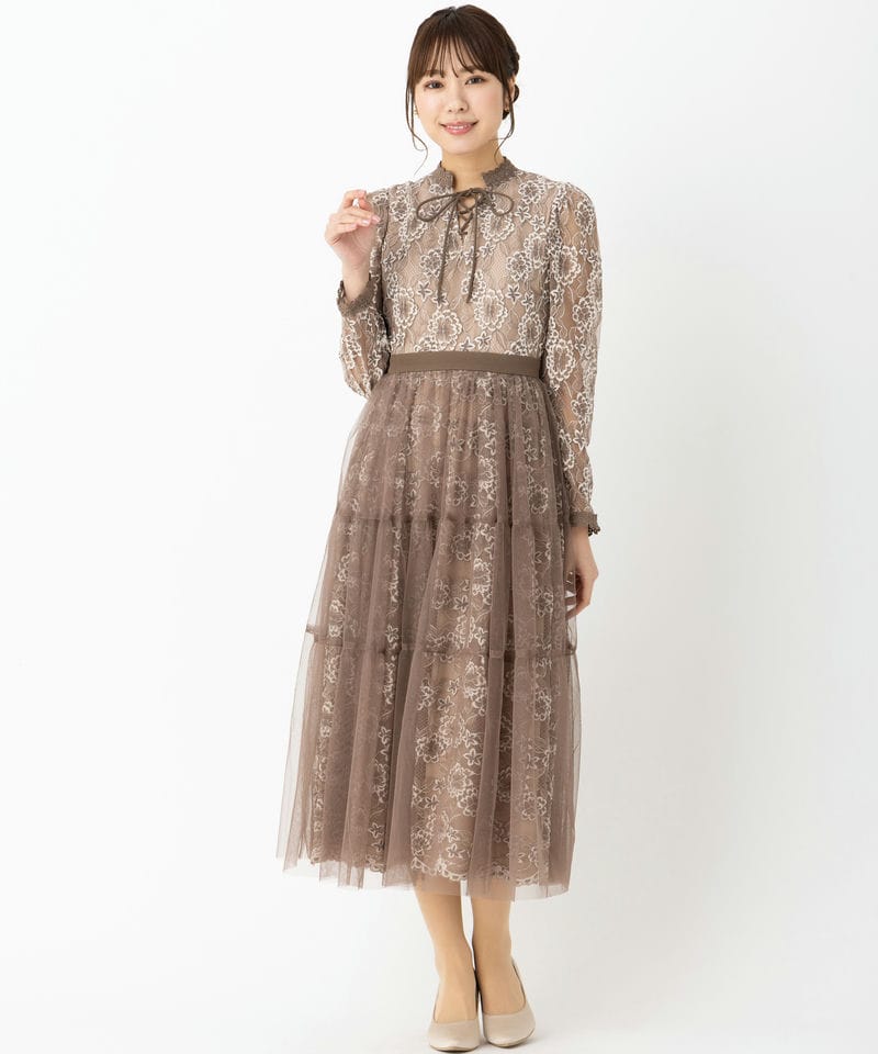 EmiriaWiz エミリアウィズ フローラルガーデンレースドレス ブラウン系