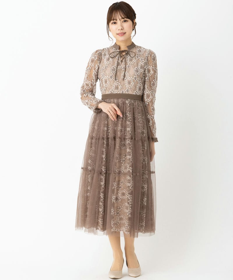 EmiriaWiz エミリアウィズ フローラルガーデンレースドレス ブラウン系