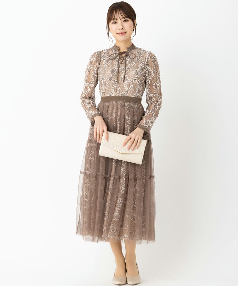 EmiriaWiz エミリアウィズ フローラルガーデンレースドレス ブラウン系