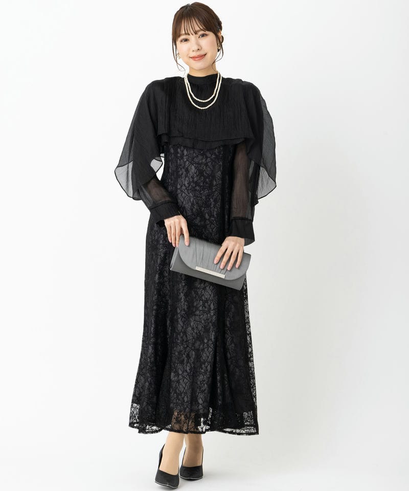 【まき】AIMER 2wayブラウス付 マーメイドラインドレス Aimer エメ 2WAYブラウス付マーメイドラインドレス ブラック系 | 結婚