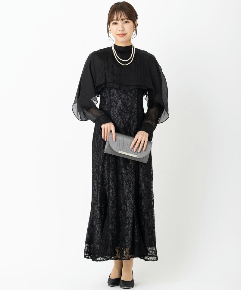 Aimer エメ 2WAYブラウス付マーメイドラインドレス ブラック系 | 結婚