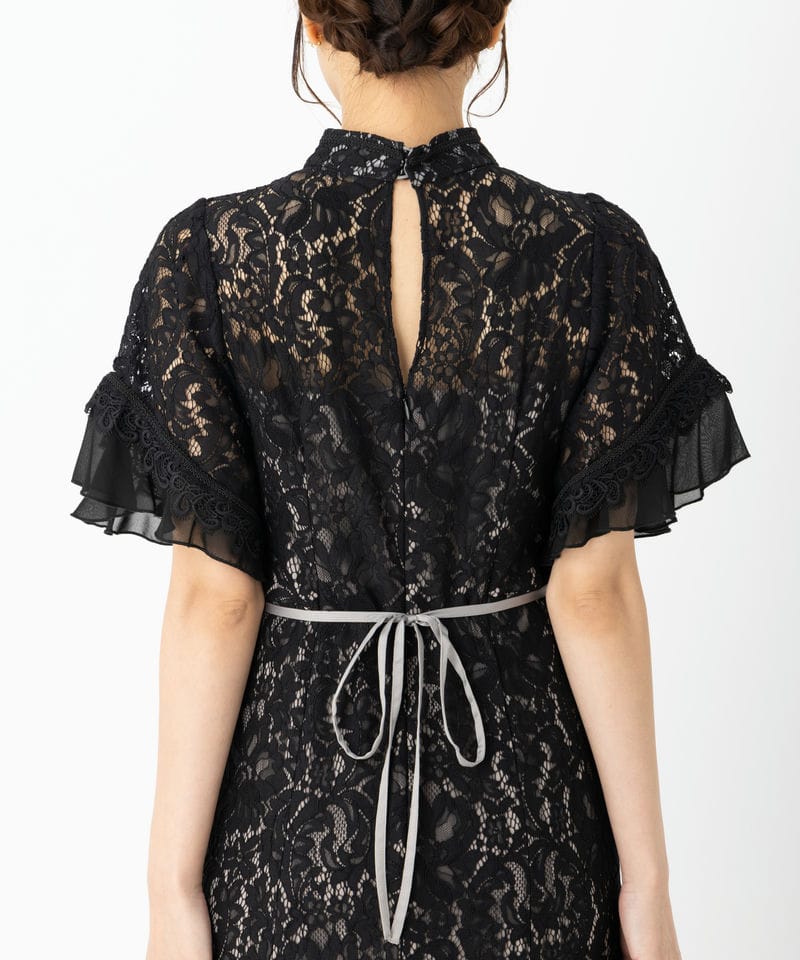 SNIDEL スナイデル チャイナライクレースドレス ブラック系 | 結婚式