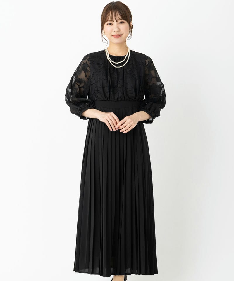 東京ソワール 【マザーズドレス】ラッセルレースボレロ付き前開き