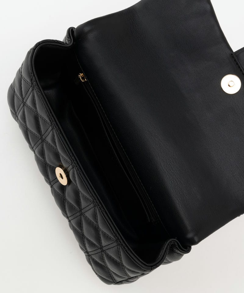 RANDA ランダ 2WAY モノグラムビジューキルティングバック ブラック系