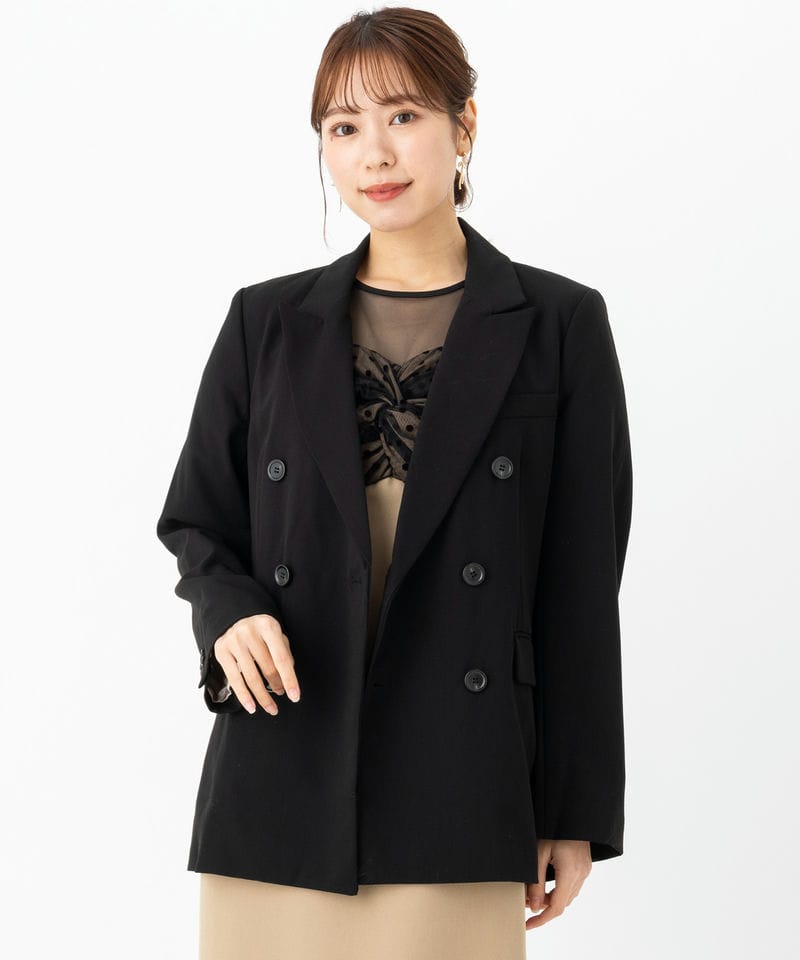 ANDRESD アンドレスド ピークドラペルジャケット ブラック系 | 結婚式