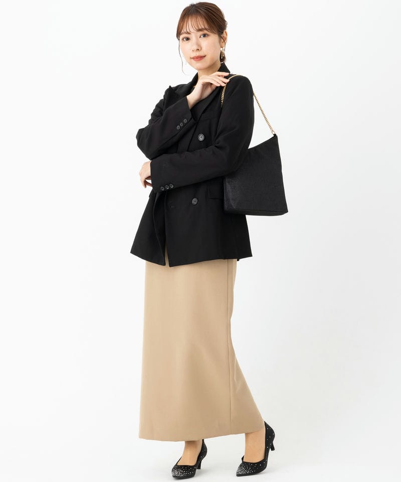 ANDRESD アンドレスド ピークドラペルジャケット ブラック系 | 結婚式
