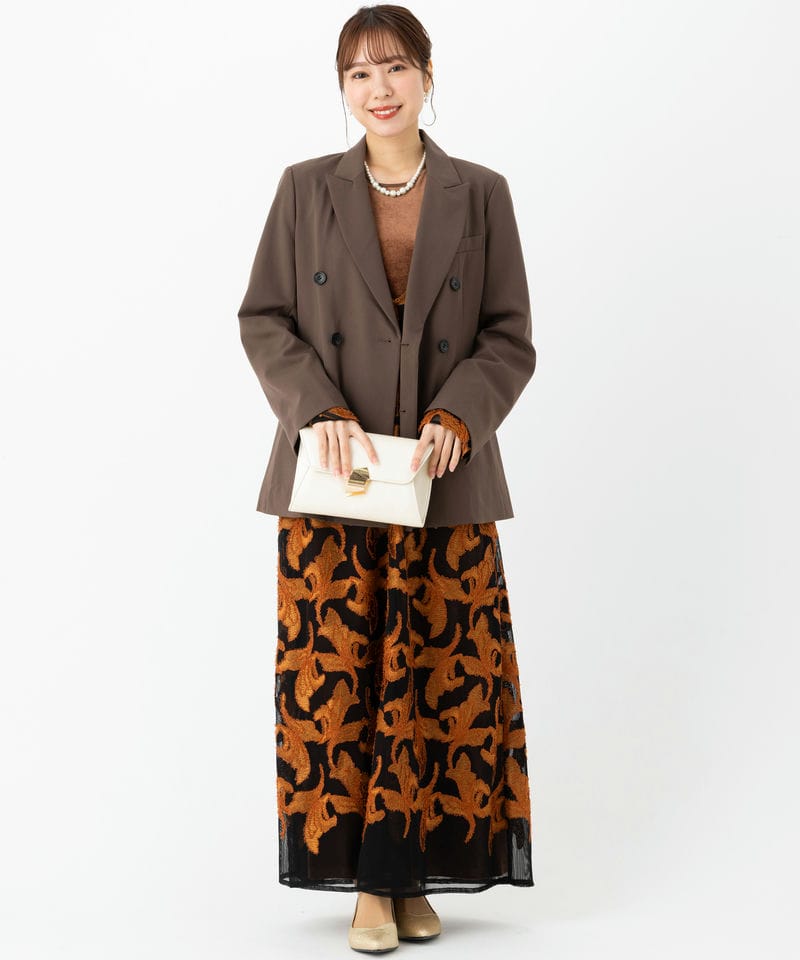 ANDRESD アンドレスド ピークドラペルジャケット ブラウン系 | 結婚式