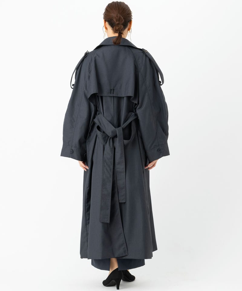 ANDRESD アンドレスド オーバーロングトレンチコート グレー系 | 結婚 