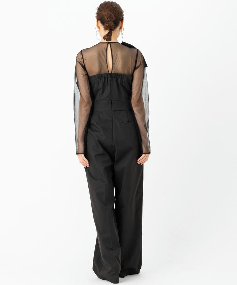 LAGUNAMOON ラグナムーン LADYリボンフォルパンツドレス ブラック系