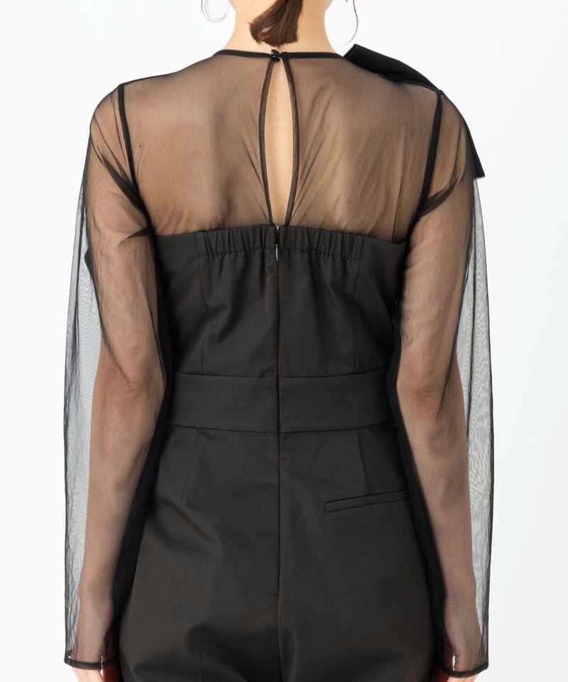 LAGUNAMOON ラグナムーン LADYリボンフォルパンツドレス ブラック系